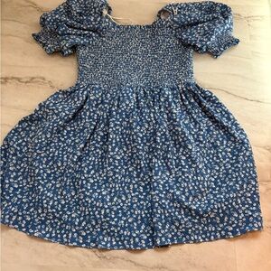 Hyacinth House Blue Floral Puff Sleeve Dress- Small